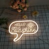 DIVATLA Unique Hello Sunshine Neon Sign with 3D Art, Powed
