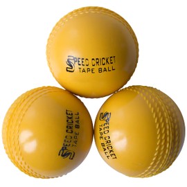 ADS Sports Wind Cricket Ball for Training & Coaching & Practice 3 Balls (Yellow)