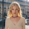 Firstmeet Gorgeous Handmade Glass Beads Strand Necklace Court-style Choker necklace(XL-1296-Red