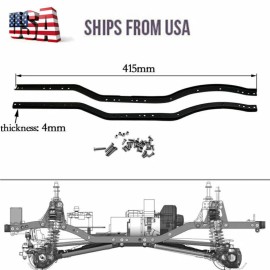 Universal 1Pair Stainless Steel Chassis Frame Rails for 1/10 RC Axial SCX10 Crawlers-US