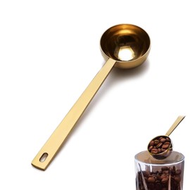 1 Piece Coffee Scoop, Gold Stainless Steel Measuring Spoon for Coffee and Collagen Supplements, Precise Tablespoon Measuring Scoop, Ancient and Brave Design