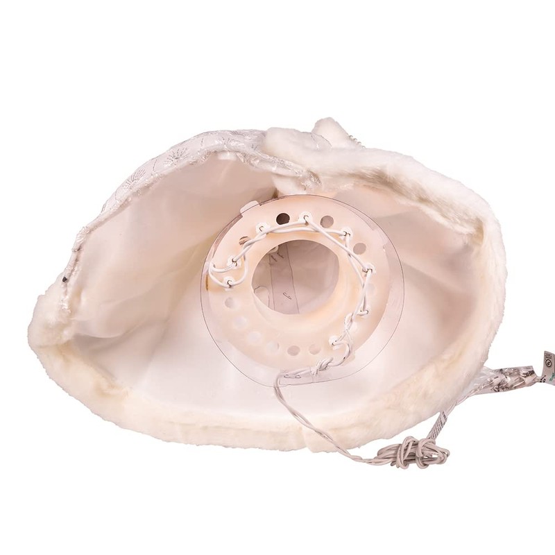 UL 10-Light 14-Inch White Angel Tree Topper