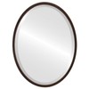 OVALCREST - Oval Wooden Beveled Wall Mirror for Home Decor,