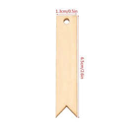 100 Pieces DIY Decorative Natural Wood Sign Pendants Unfinished Day Natural Hanging Wooden Pieces for Wine, Decoration, Wedding