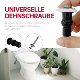 Toilet Seat Dowel Set Toilet Seat Attachment - Toilet Seat Screws & Dowel Set, Toilet Lid Attachment, Top Mounting for Toilet Seat, Durable Replacement Parts for Bathroom & DIY (6 Pieces)