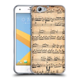 Head Case Designs Music Soft Gel Case for HTC Mobiles 1