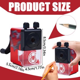 Anspitzer mit Kurbel, Spitzmaschine mit hochwertigem Spitzermesser, Anspitzer Kinder, Einzelloch-Bleistiftspitzer und Manueller Pencil Sharpener,Spitzer für Schule Büro