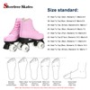 Silvertree Women's Roller Skates PU Leather High-top Roller Skates Four-Wheel