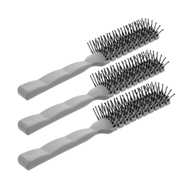 SAFIGLE 3pcs Scalp Massage Wide Tooth Comb for Curly Hair Detangling Durable Hair Styling Brush for Wet Dry Use Grey Color