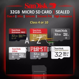 SanDisk MICRO SD CARD 32GB SanDisk Ultra Extreme Pro Fast Memory Android Phone Drone Cam - 1 Adapter OTG For Micro & SD cards (No Cards)