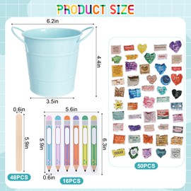 Pencil Flip Name Sticks with Box and Sticker Customized Wooden Stick Stickers Flip Name Sticks for Classroom Management Teacher Essentials Student Educational and Learning Activities,Blue