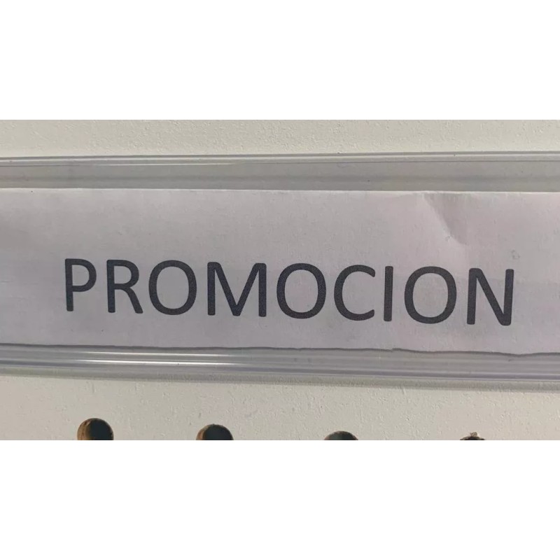 Exhivit Porta Precio Plano, Preciador Góndolas Autoservicios 12pzs