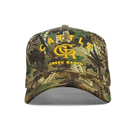 Cattle Creek Ranch Embroidered CCR Western Trucker Hat | Vintage Two Tone Snapback Trucker Hats Embroidered Baseball Cap, Camo / Embroidered Ccr, One Size