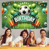 Soccer Theme Birthday Party Banner soccer birthday decorations Green Stadium