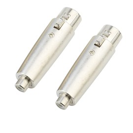 euroharry 2pcs XLR to RCA Audio Microphone Adapter 3 Pin XLR Female to RCA Female