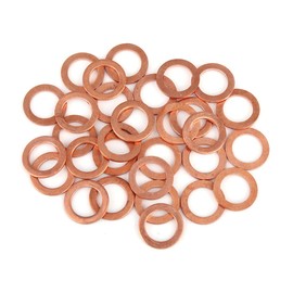 X AUTOHAUX Flat Copper Sealing Rings 12 x 17 x 1.5 mm Pack of 30