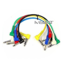 NA Patch Cables 1/4" to 1/4"  Right Angle RA/RA 6-Pack - 1 ft.