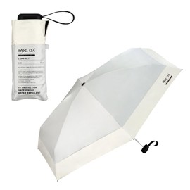 [2025] ZA020-001-102 Men's Umbrella Parasol IZA Type: Compact, Light Gray x Off, Folding Umbrella, Work or School Commute, Travel, Stylish, Cute, Women's, Women's,