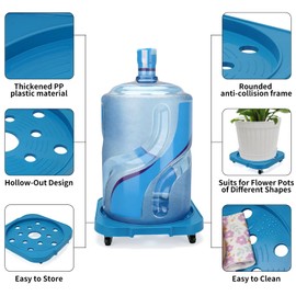 iwreaiy 3-Pack 5 Gallon Bucket Dollies with Locking Casters
