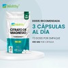 Wellthy Citrato de Magnesio Premium 220 Cápsulas 400mg. 100% Natural,