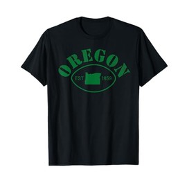 Oregon Est 1859 The Beaver State Distressed Retro T-Shirt