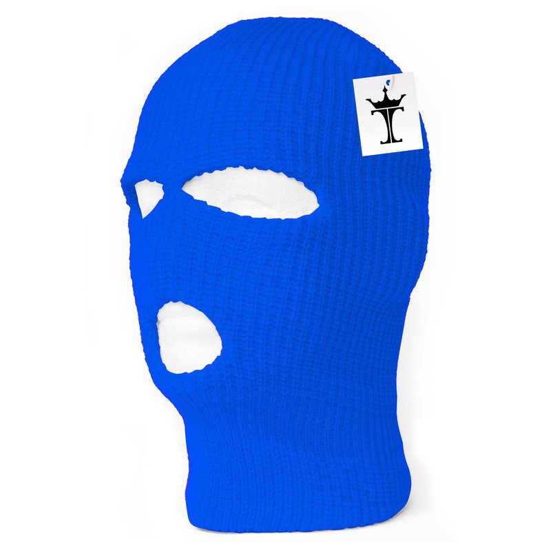 TOP HEADWEAR 3 Hole Face Ski Mask, Royal