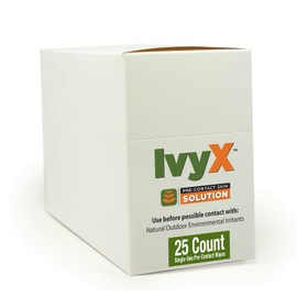 Ivy X Pre-Contact Poison Ivy Protection Wipes - Pack of 25 Single-Use Poison Ivy Prevention Wipes - Blocks Poison Ivy, Poison Oak, & Poison Sumac Oils From Causing Itchy Rashes