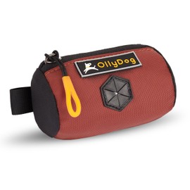 OllyDog Scoop Pick Up, Dog Poop Bag Holder, Dog Poop Bag Dispenser with Leash Attachment, Water Resistant Dog Bag Holder, Fits Standard Roll of Doggie Poop Bags (Cider)