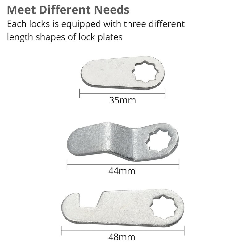 Bohaner 4pcs Cam Lock Door Barrel Drawer Cabinet Mail Box