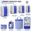10 Set Compression Packing Cubes for Travel Essentials,Compressible Expandable Packing