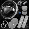 CAR PASS 11 PCS Bling Diamond Car Accessories for Women,