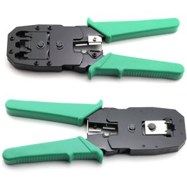E-outstanding Network Crimper,Cable Stripper Cutter - RJ11 RJ12 RJ45 Connector Crimper Pliers, for Network and Telephone Cables,Ethernet Crimping Hand Tools