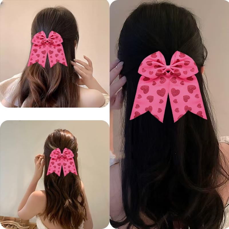 Cheer Hair Bow Cheerleading Bowknot Hair Ties Elastics for Women