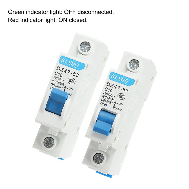 sourcing map Circuit Breaker Low Voltage AC 10A 230/400V 1-Pin
