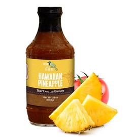 Green Jay Gourmet BBQ Sauce - Hawaiian Pineapple - All-Natural Barbecue Sauce with Apples, Gourmet Spices, Tomato Paste & More - Gourmet Barbecue Spread for Meats, Veggies & Other Foods - 19 Ounces