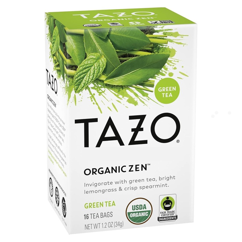 TAZO Tea Bags, Green Tea, Regenerative Organic Zen Tea, 16