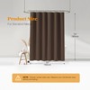 BTTN Brown Shower Curtain - Linen Textured Heavy Duty Waterproof