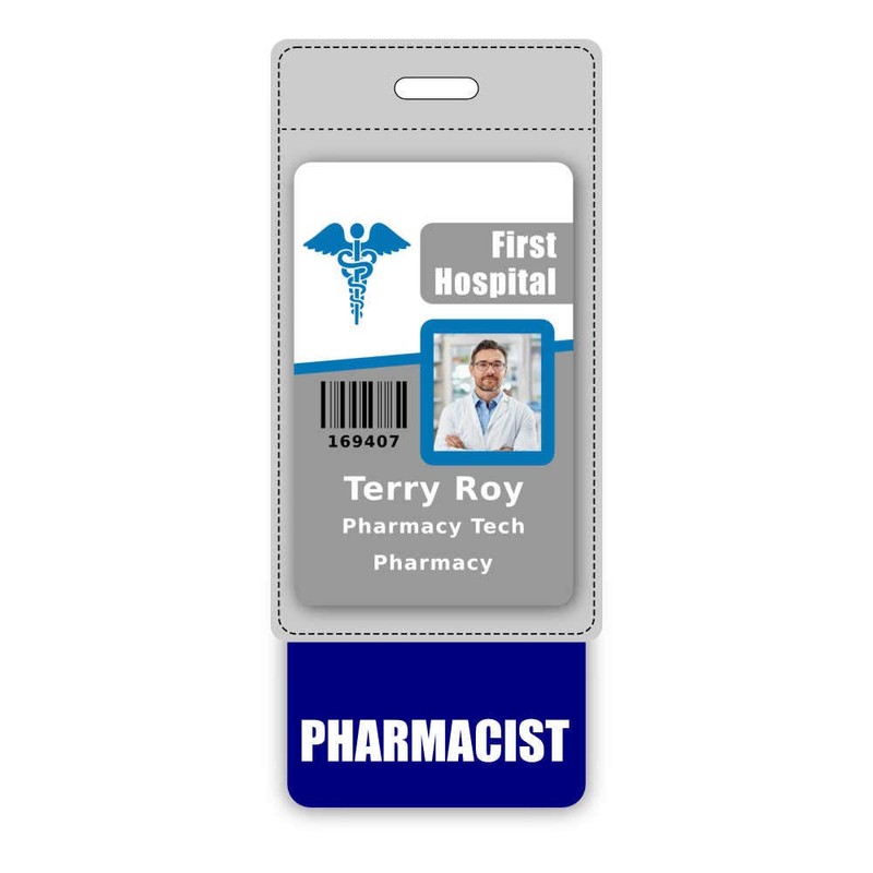 Pharmacist Badge Buddy Vertical w/Height & Weight Conversion Charts (Oversized,
