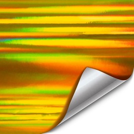 VViViD Holographic Chrome Gold Vinyl Wrap DIY Air-Release Adhesive Film 1ft x 5ft