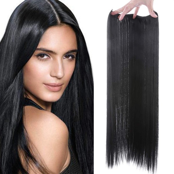 Hair Extensions, 1 Braid, Hair Thickening, Smooth with Invisible Wire