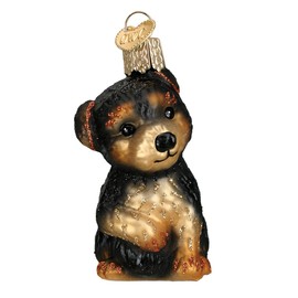 Old World Christmas Dog Collection Glass Blown Ornaments for Christmas Tree Yorkie Puppy