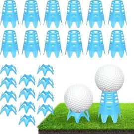 Brand: Rolitwils Golf Simulator tees, 22Pcs Plastic Mat Tees for Home, Outdoor or Black  - Blue