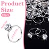 Neyauo 50 Pcs Adjustable Diamond Engagement Rings, Fake Bridal Shower