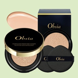 Anjumain Ofsia Cover Glow Perfecting Cushion Original + Refill Set 24g × No. 21 Light Beige × 1 set / 오브시아 커버 글로우 퍼펙팅 쿠션 본품+리필세트 24g × 21호 라이트 베이지 × 1세트