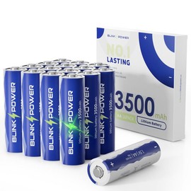BlinksPower Lithium Batteries AA, 3500mAh 1.5V Double A Lithium Battery 【Non-Rechargeable】 - Count: 16 Pack
