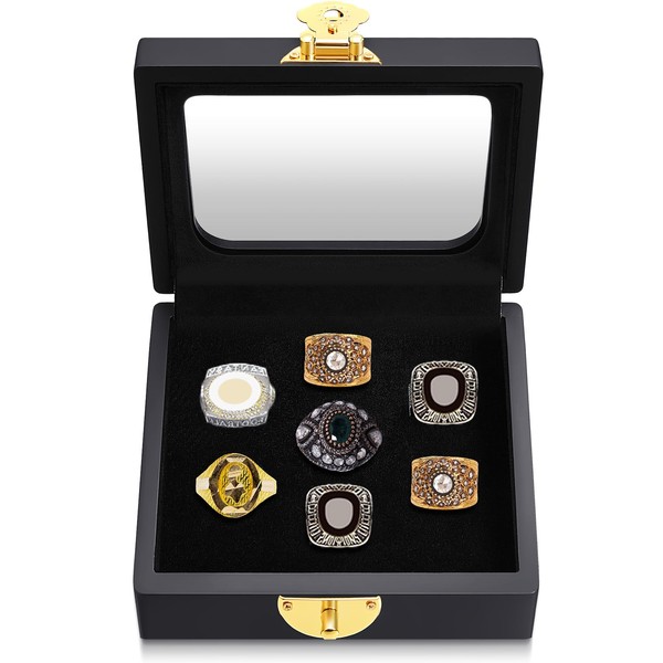 Equsion Championship Ring Display Case Flat Black Ring Display Case
