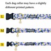TEEMERRYCA Summer Purple Daisy Floral Cotton Dog Collars with a