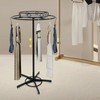 SHONFYVS Round Clothes Rack, Floor Standing Rotatable Clothing Rack, Adjustable