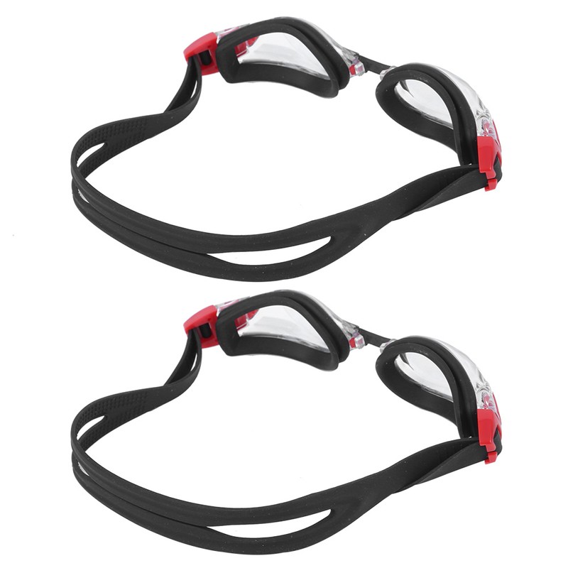 2Pcs Large Frame Swimming Glasses Electroplated Adults Goggles for Training