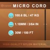 Legnowit Micro Paracord, 1.18mm x 100ft Thin Mini Utility Braided